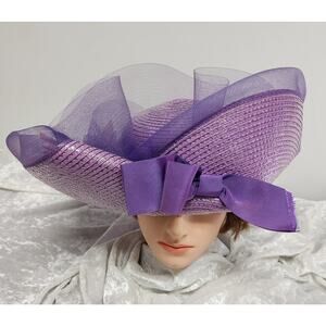 Chapeau Creations by Ruth Kropveld Purple Womens Couture Hat